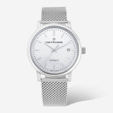 Close-up detail view of Carl F. Bucherer men's watch