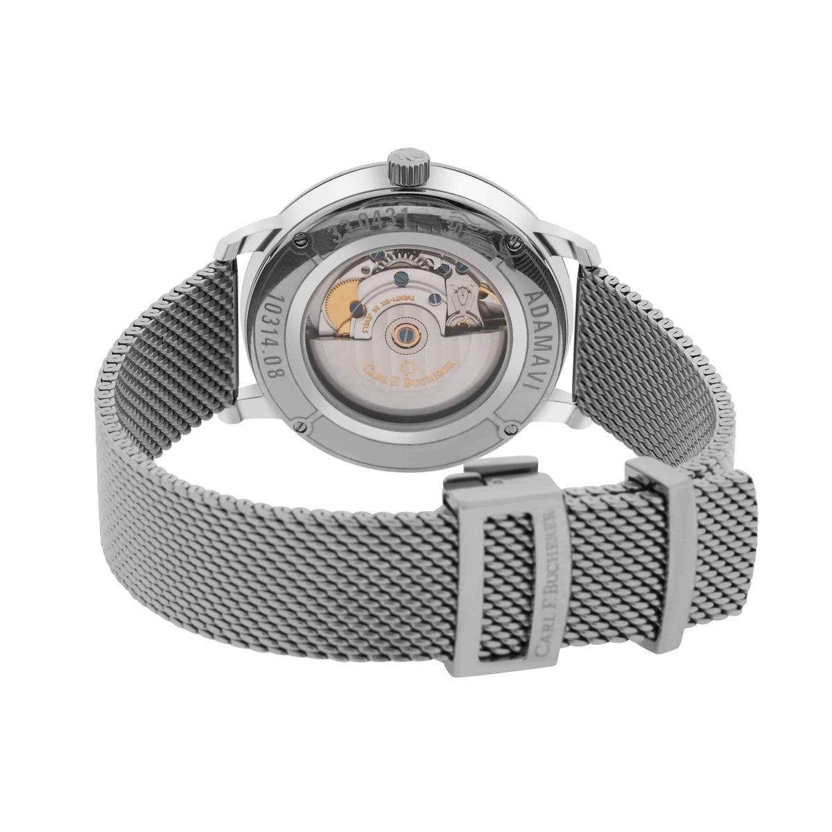 Close-up detail view of Carl F. Bucherer men's watch