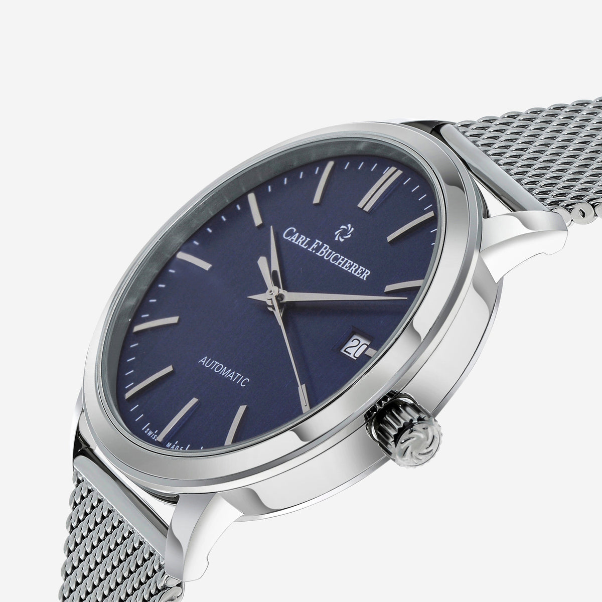 Lifestyle view of Carl F. Bucherer men's blue watch