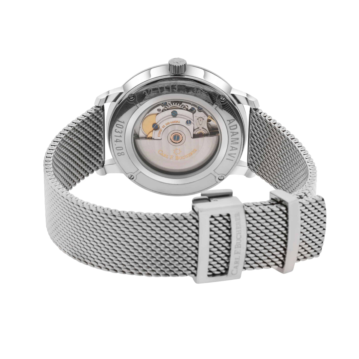 Side view of Carl F. Bucherer men's blue watch