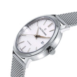 Close-up detail view of Carl F. Bucherer women's watch