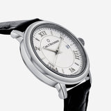 Close-up detail view of Carl F. Bucherer women's watch