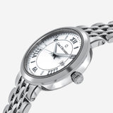 Close-up detail view of Carl F. Bucherer women's watch