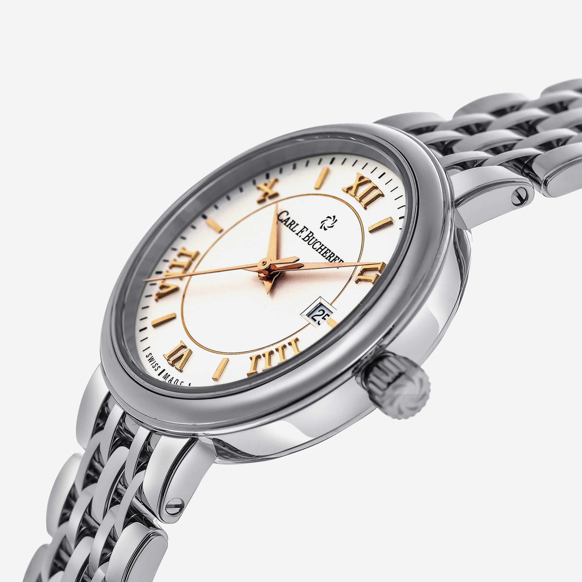 Side view of Carl F. Bucherer women's watch