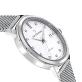 Close-up detail view of Carl F. Bucherer women's watch