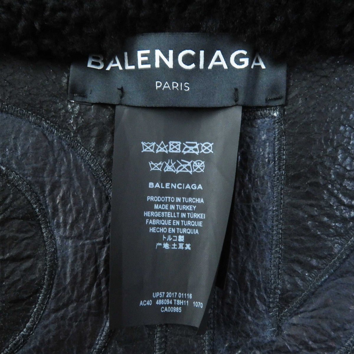 Balenciaga authentic luxury handbag Black leather craftsmanship