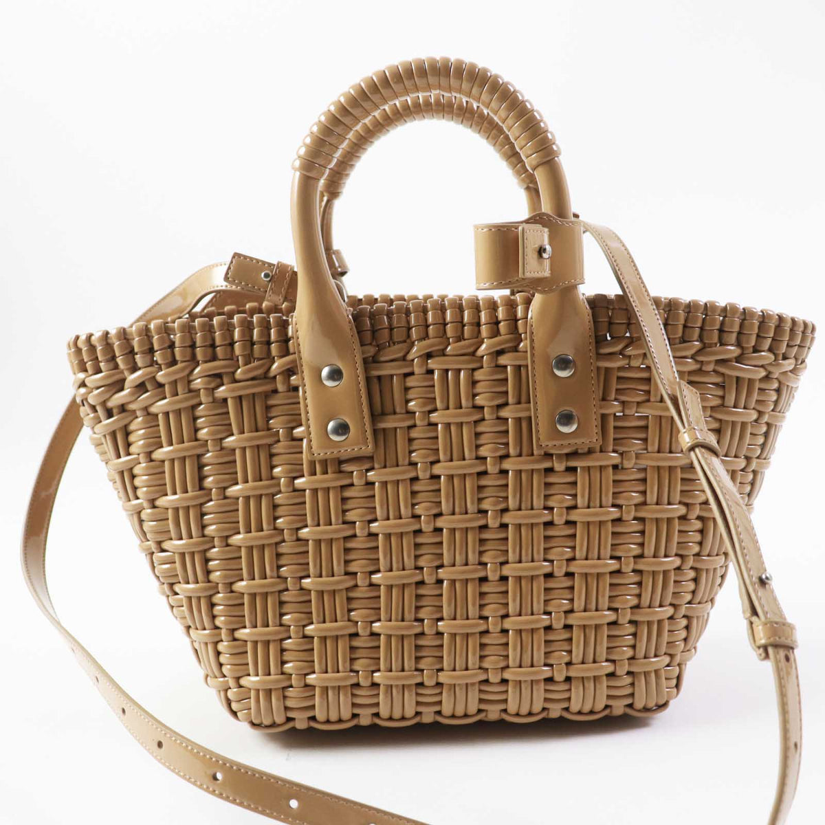 Balenciaga authentic luxury handbag Beige leather craftsmanship