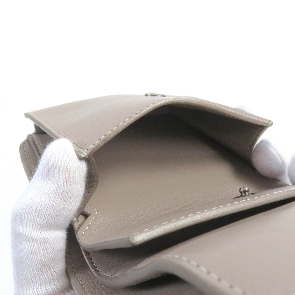 Balenciaga women's wallet Silver luxury designer leather