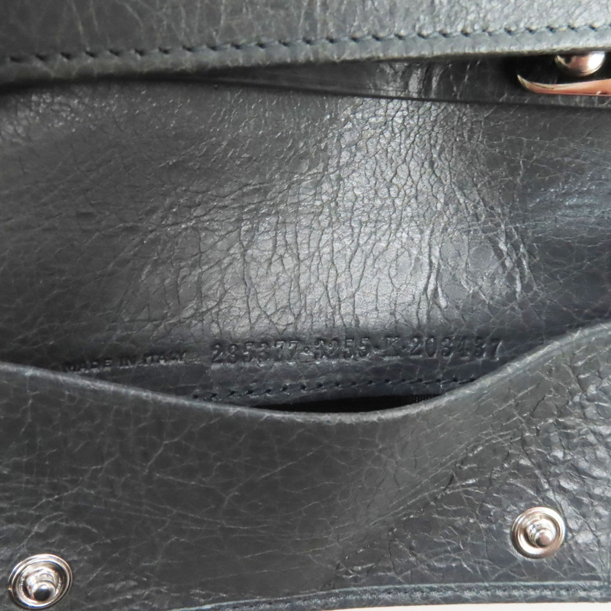 Side view of Balenciaga handbag Gray premium designer bag