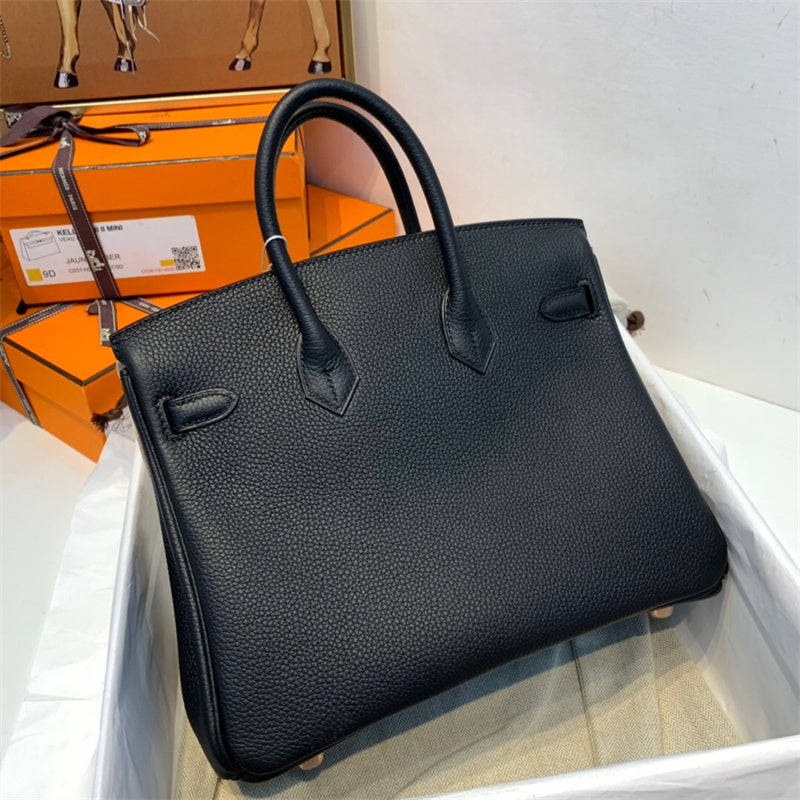 Side view of everyday-ready structured handbag