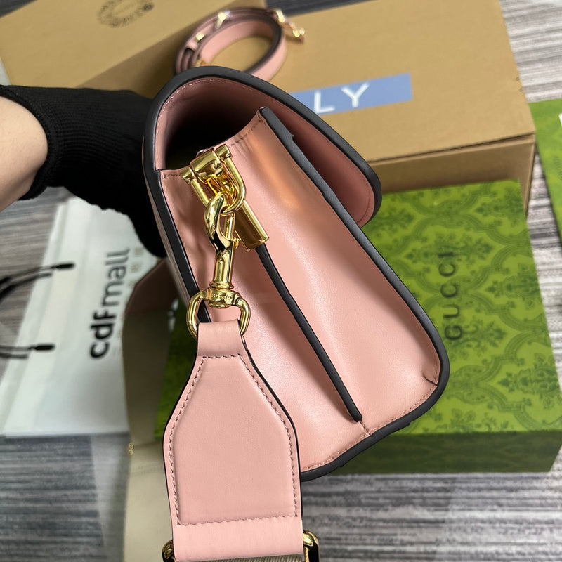 Top view of premium modern women's handbag – women's designer-style accessory