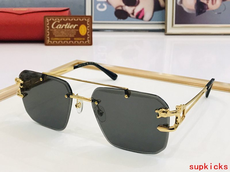 Angled view of Cartier unisex sunglasses