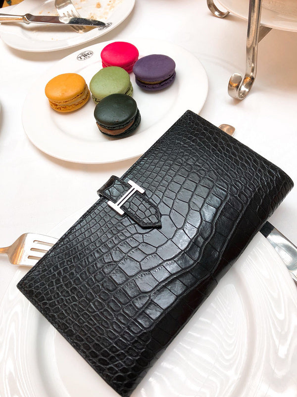 Close-up detail of sleek bag design