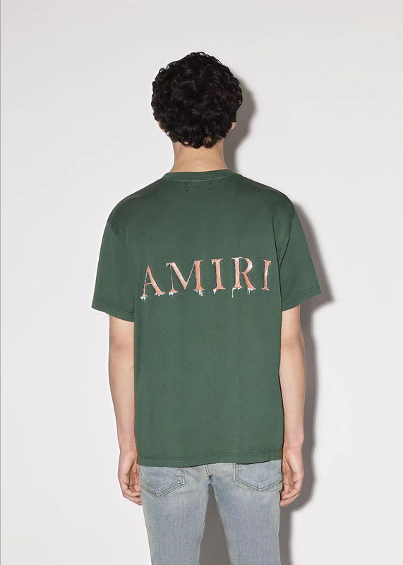 Close-up of Amiri t-shirt craftsmanship