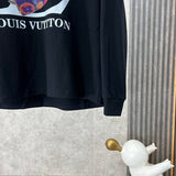 Back view of Louis Vuitton luxury clothing with monogram-inspired silhouette