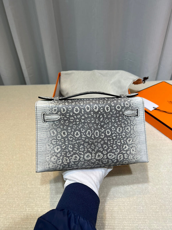 Side view of versatile structured handbag