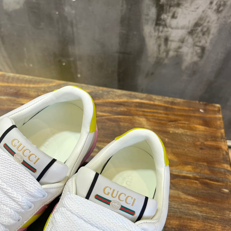 Gucci crisp white luxury sneakers view 8 heritage-inspired look