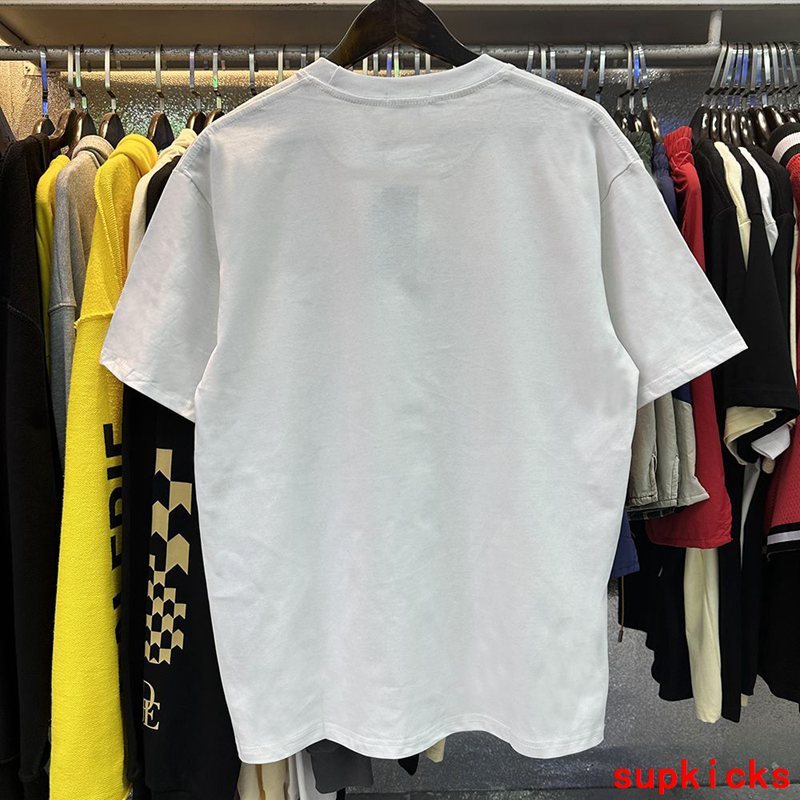 Close-up detail shot of Rhude luxury clothing with relaxed-fit cut