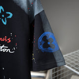 Full styled look of Louis Vuitton cotton t-shirt with monogram-inspired silhouette
