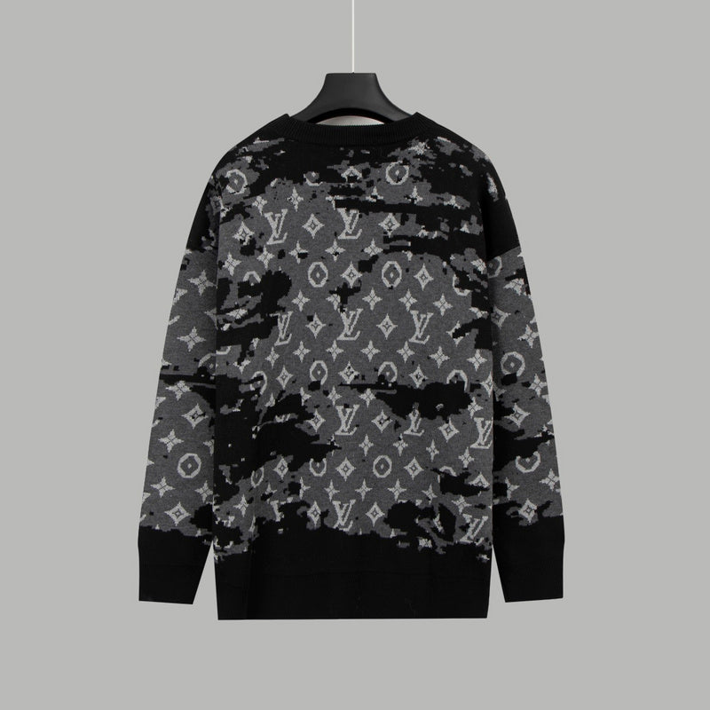 Close-up detail shot of Louis Vuitton luxury clothing with streetwear-inspired cut