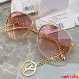 Side view of Louis Vuitton unisex sunglasses