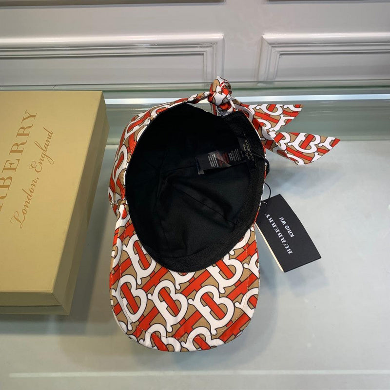 Angled view of Burberry unisex cap