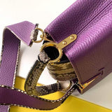 Handle and strap detail of statement premium women's handbag – women's premium purse