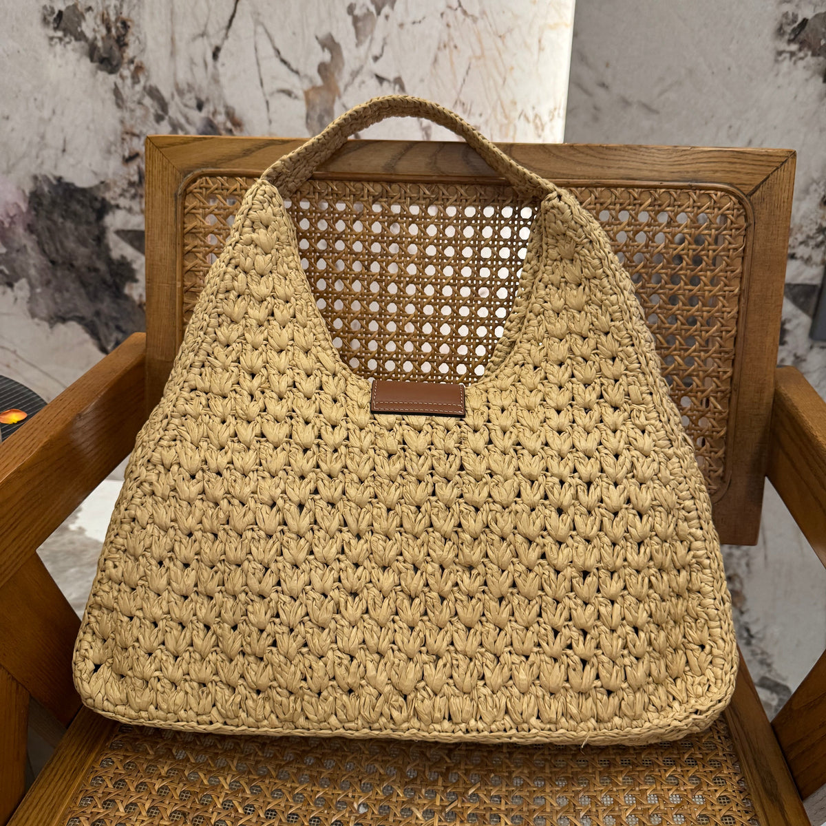 Front view of Celine Cabas Triangle Bag premium cel cabas triangle bag