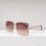 Close-up detail view of Louis Vuitton unisex sunglasses