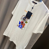 Close-up detail shot of Louis Vuitton cotton t-shirt with tailored silhouette