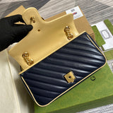 Front view of modern polished women's handbag – women's statement bag
