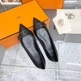 Hermès White Classic Ballet Flats - Lifestyle Styling Shot