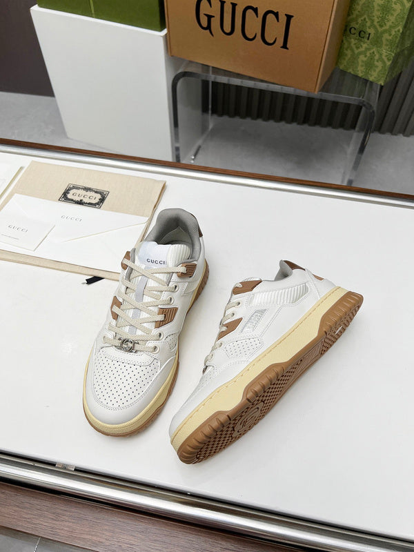 Gucci stone beige luxury sneakers view 8 chunky sole construction