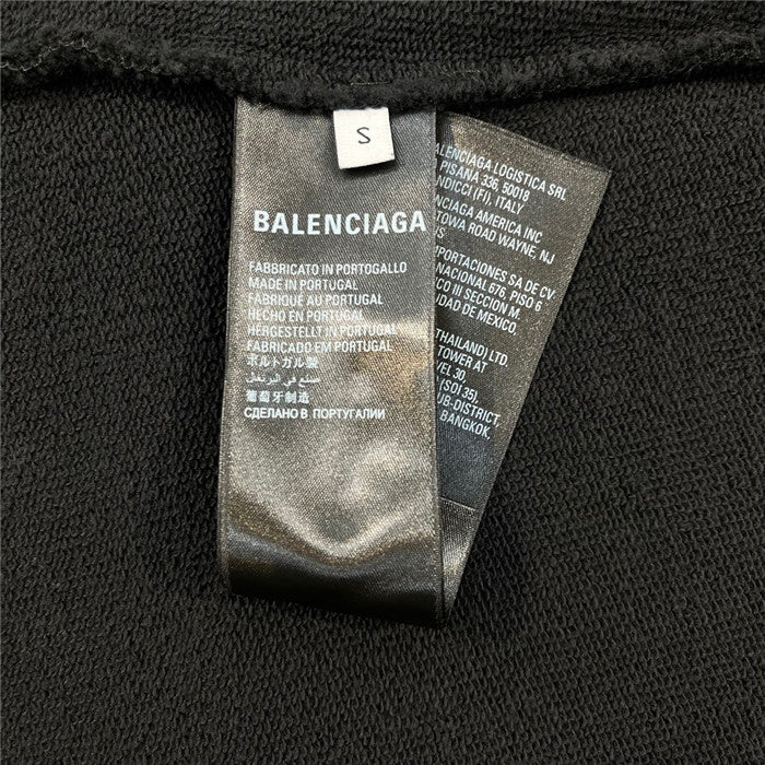 Close-up of Balenciaga designer clothing craftsmanship
