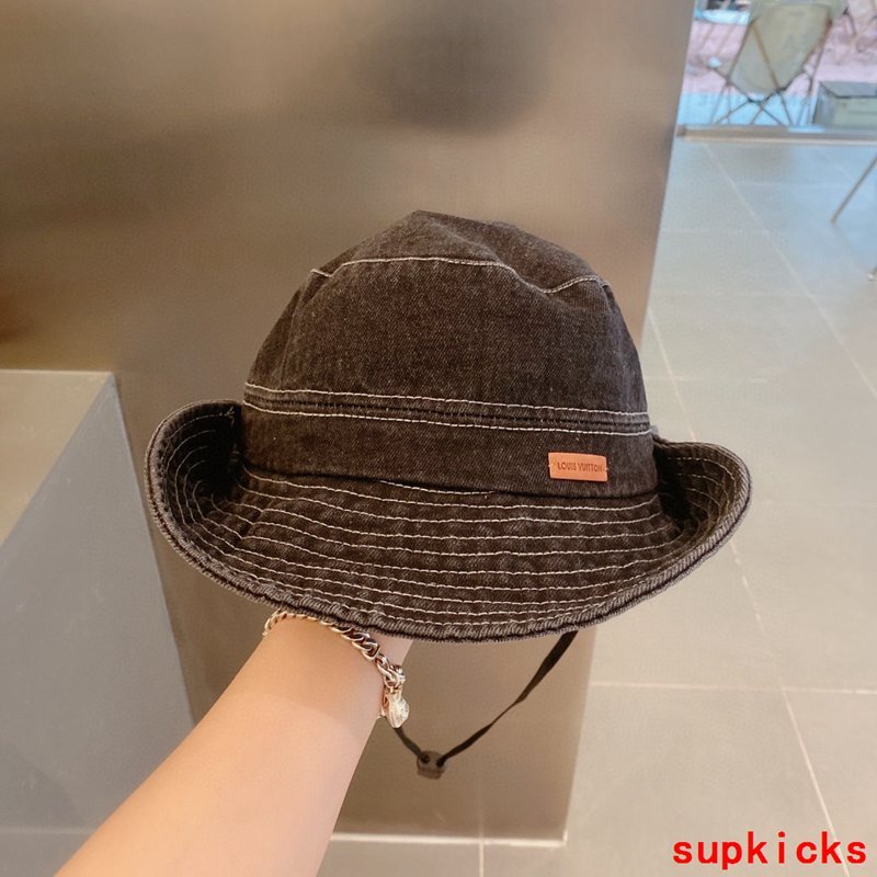 Close-up detail view of Louis Vuitton unisex cap