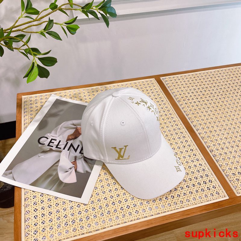 Close-up detail view of Louis Vuitton unisex cap