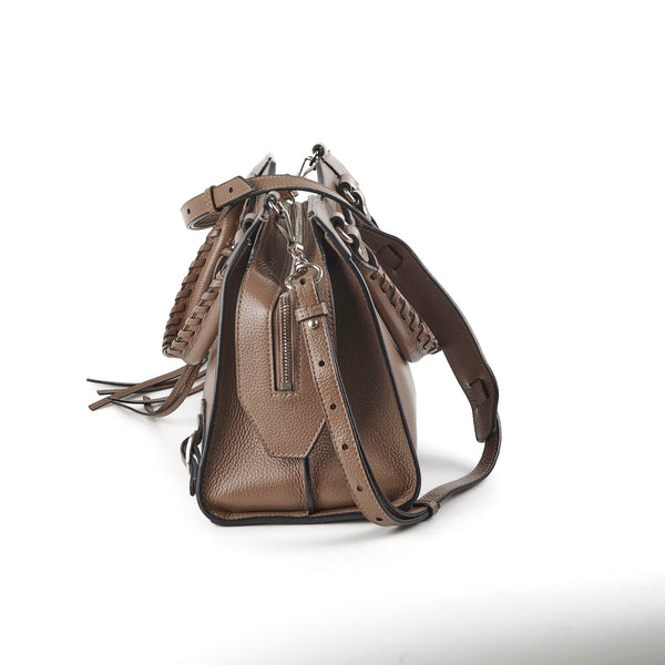 Balenciaga Neo Classic Taupe Shoulder Bag | Structured Leather Handbag