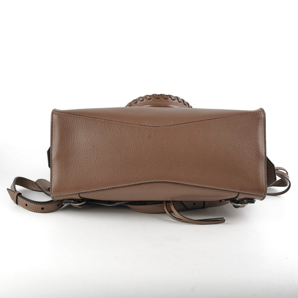 Balenciaga Neo Classic Taupe Shoulder Bag | Structured Leather Handbag