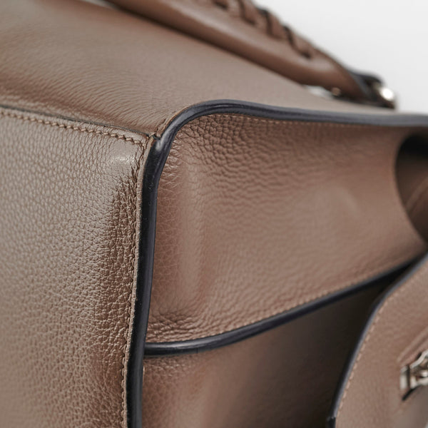 Balenciaga Neo Classic Taupe Shoulder Bag | Structured Leather Handbag