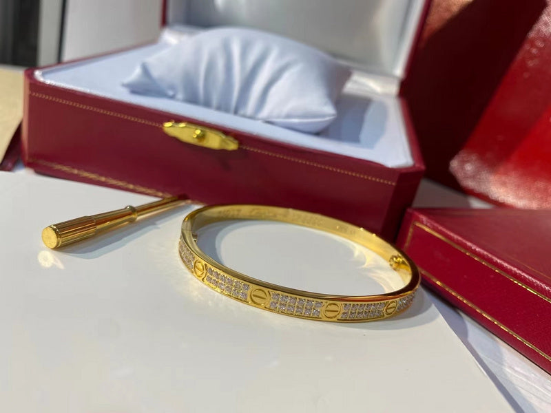 Close-up detail view of Cartier unisex jewelry piece