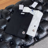 Side profile of Moncler luxury clothing with contemporary cut
