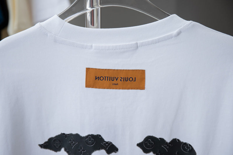 Front view of Louis Vuitton cotton t-shirt with monogram-inspired silhouette