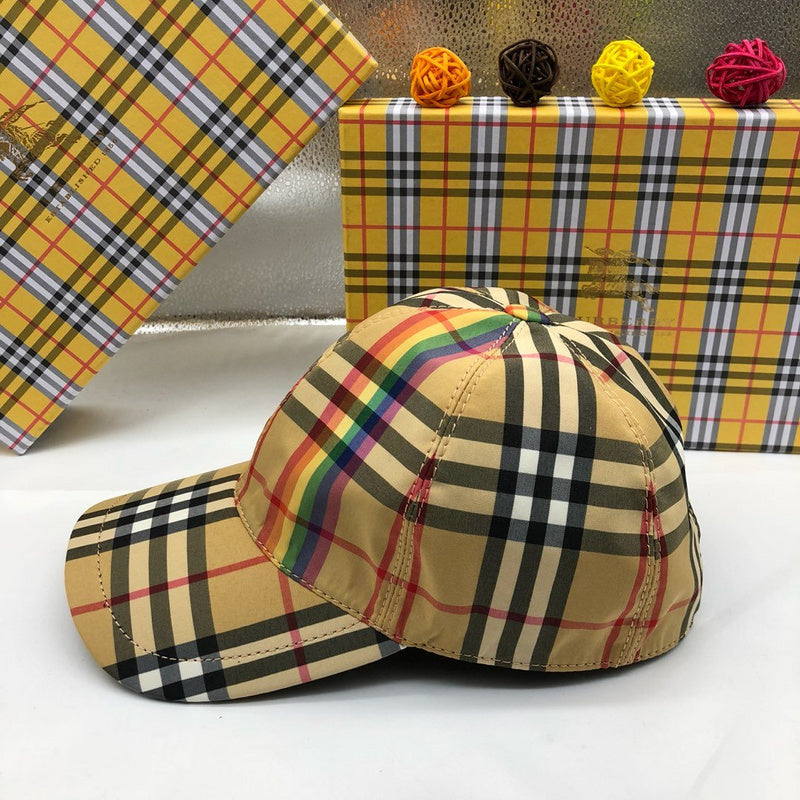 Close-up detail view of Burberry unisex cap
