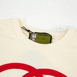Close-up detail shot of Gucci luxury clothing with everyday silhouette
