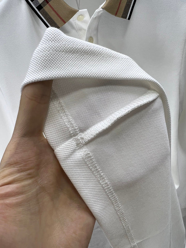 Close-up of Burberry designer clothing craftsmanship
