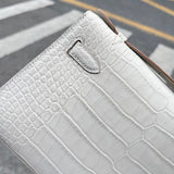 Polished bag shown from front angle