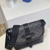 Handle and strap detail of classic sleek women's handbag – women's designer-style accessory