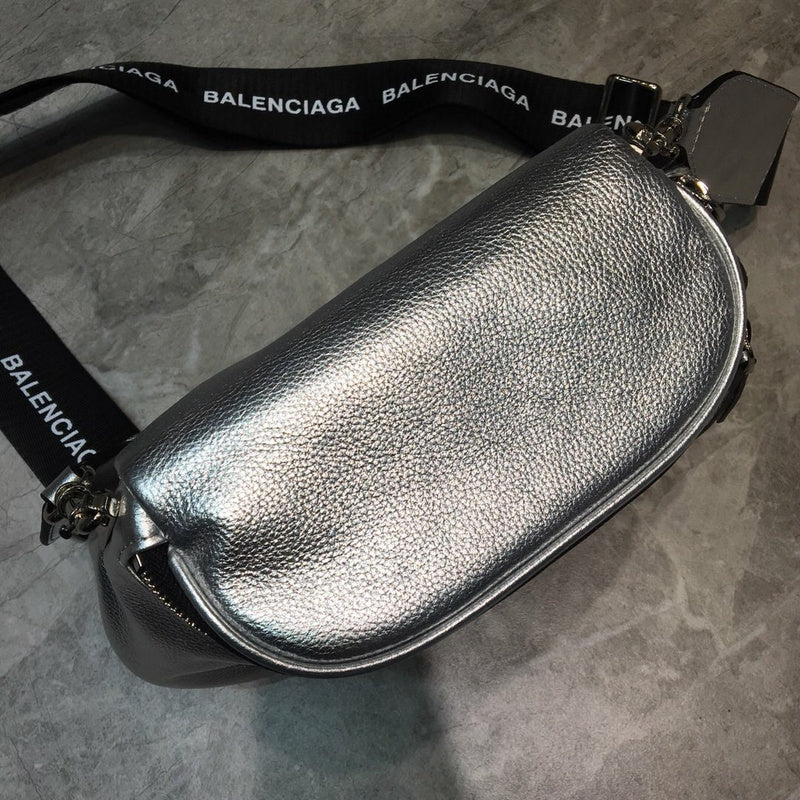 Polished Faux Leather Handbag - Polished Finish | Women's Fashion Handbag #740 - back view (image 4) of designer-inspired handbag