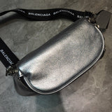 Polished Faux Leather Handbag - Polished Finish | Women's Fashion Handbag #740 - back view (image 4) of designer-inspired handbag