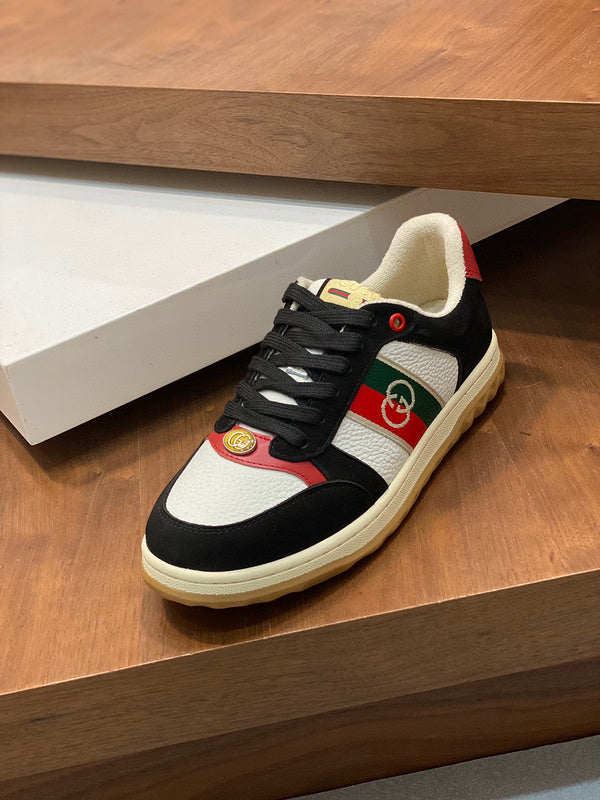 Gucci fresh white-and-black luxury sneakers view 5 sleek tonal finish